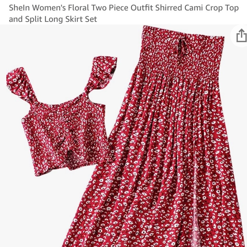 Shein 2-piece Crop Top and Skirt set